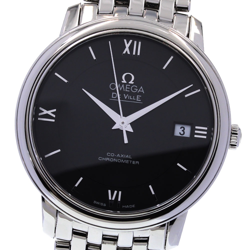 オメガ OMEGA 424.10.37.20.01.001 デビル プレステージ コーアクシャル 自動巻き メンズ 良品 箱・保証書付き_836171【中古】