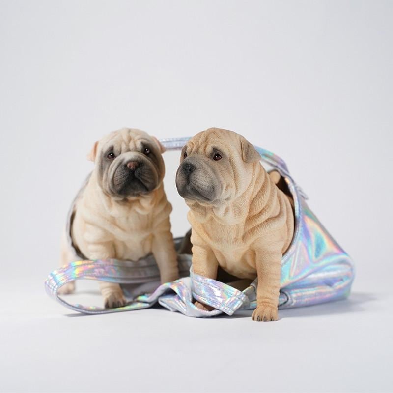 JXK 1/6 サイズ シャーペイ 可愛い 犬 動物 リアル フィギュア 樹脂 プラモデル プレミアム 大人のおもちゃ 模型 オリジナル スタチュー 塗装済 完成品 犬好き 誕生日 プレゼント 置物