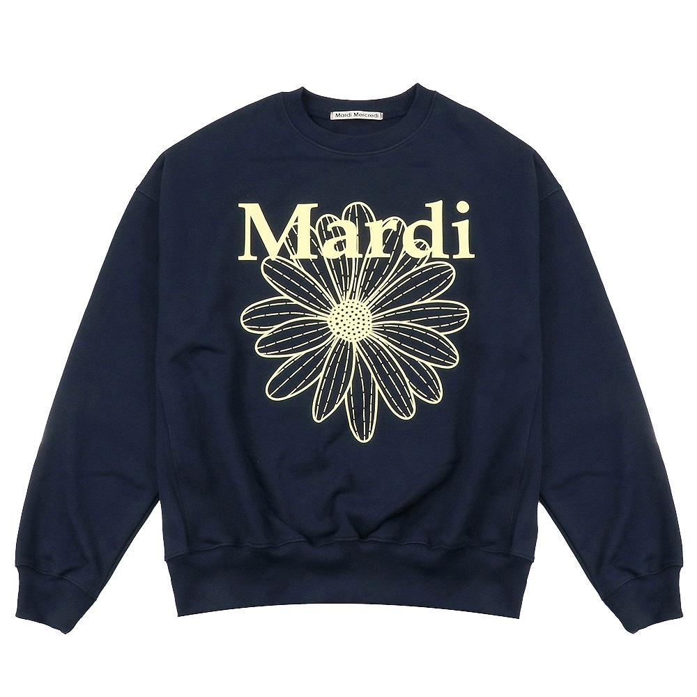 SWEATSHIRT FLOWERMARDI NAVY LEMON 長袖 レディース 韓国 ファッション アパレル