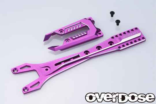 OVERDOSE 【再生産】ES アルミアッパーシャーシセット(For GALM シリーズ/パープル)【OD3817】 ラジコンパーツ OD3817 ES アルミアッパーシャーシセット パープル