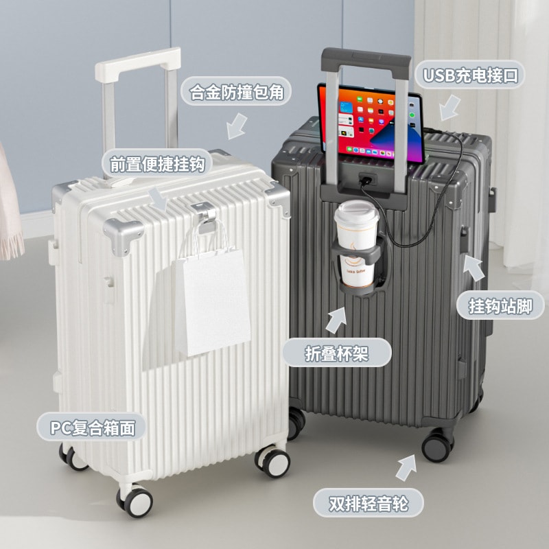荷物女性2025新しいトロリーケース耐久性のある厚手のスーツケース20インチ小型搭乗パスワードスーツケース
