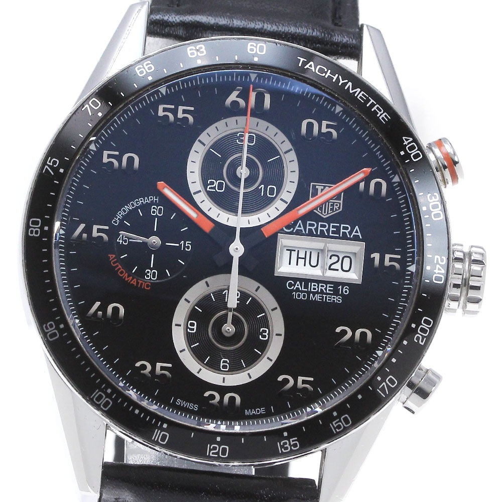 訳あり タグホイヤー TAG HEUER CV2A1A カレラ クロノグラフ タキメーター 自動巻き メンズ _866883【中古】