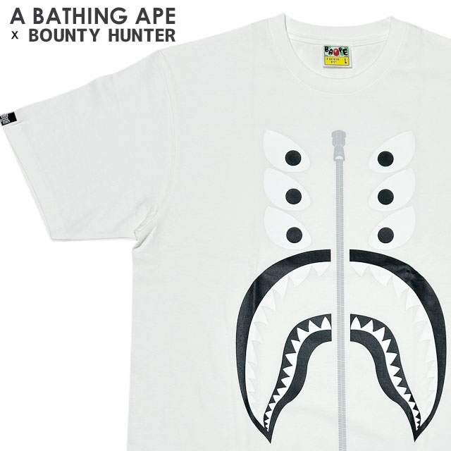 エイプ A BATHING APE x バウンティハンター BOUNTY HUNTER MAD SHARK TEE シャーク Tシャツ 200-009502-050