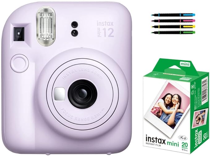 インスタントカメラ チェキ instax mini 12 (ライラックパープル, フィルム20
