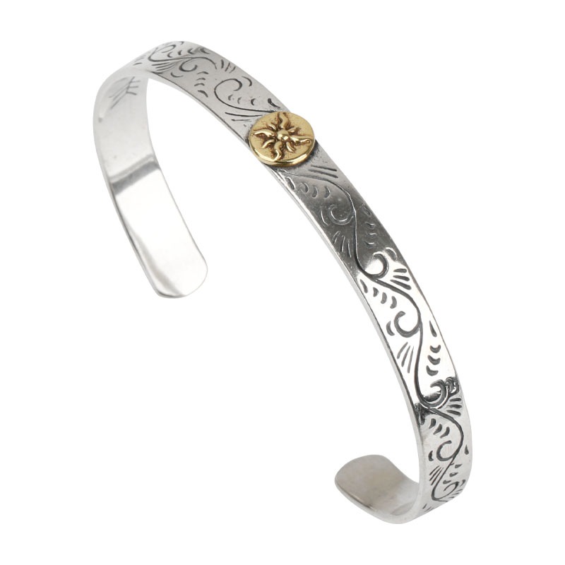 925 太陽神バングル 唐草 [cb052]