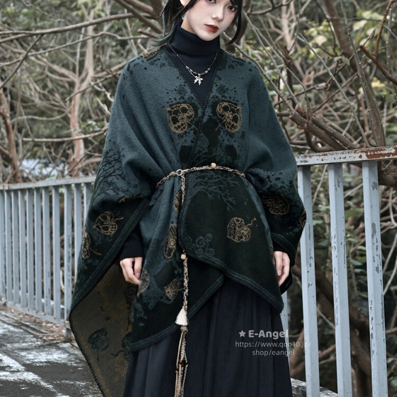 3wayポンチョコート レディース 冬 ニットショール 厚手 マント ジャガード チャイナ風カーディガン チャイナ風 アウター ブランケット 防寒 ゆったり 暖かい エレガント