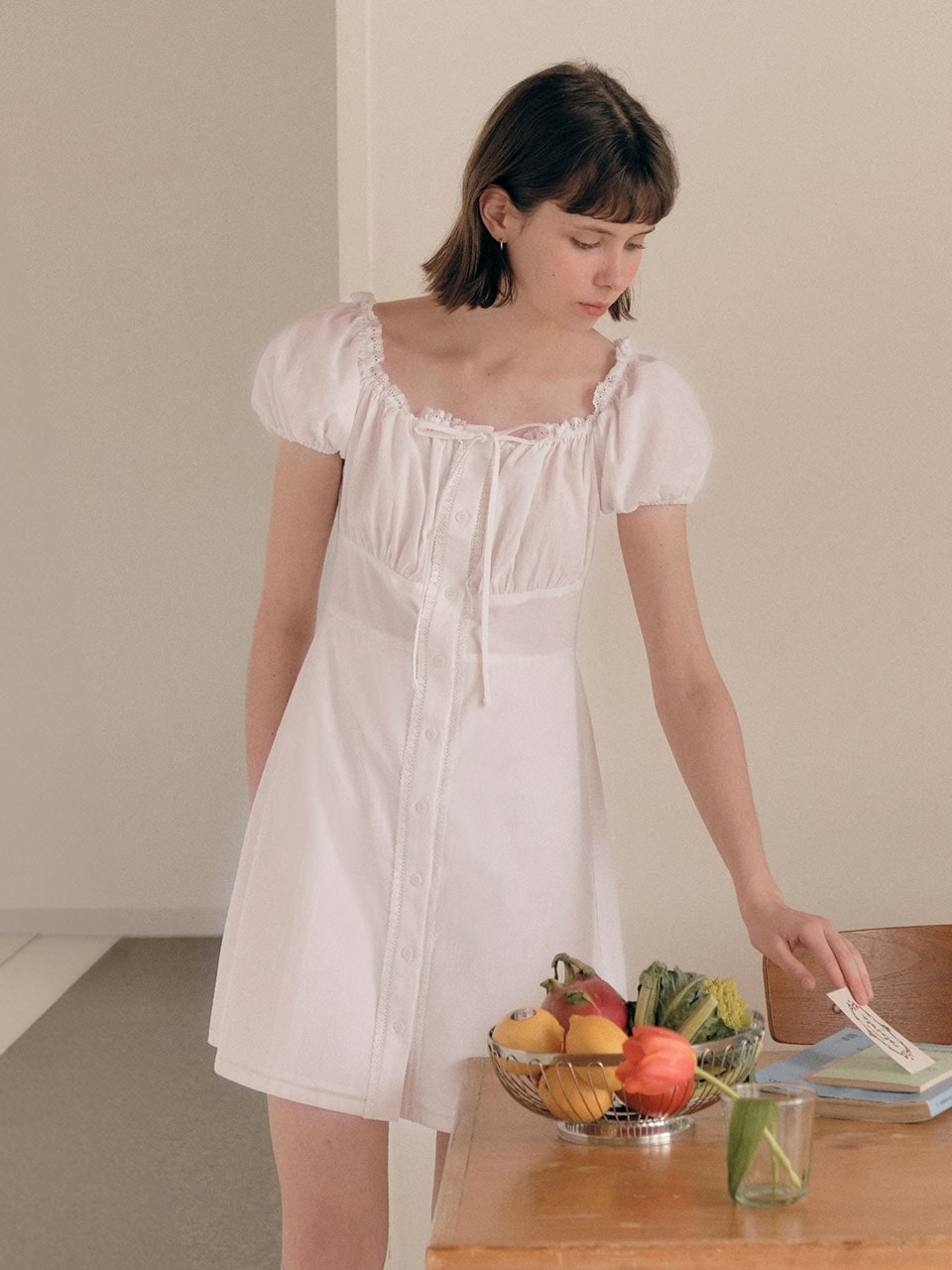 LACE MINI ONEPIECE WHITE