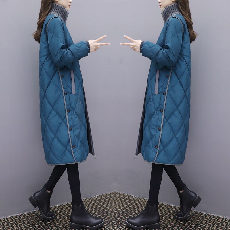人气韓国ファッション 中綿コート レディース 大きいサイズ ロング丈服 防寒 暖かい ゆったり アウター[8カラー]