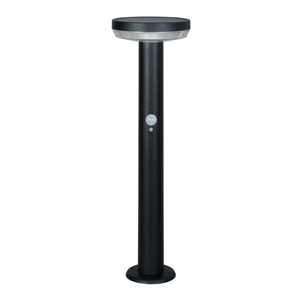 ムサシ GL-S110BK ブラック ガーデンソーラーセンサーライト5W丸型