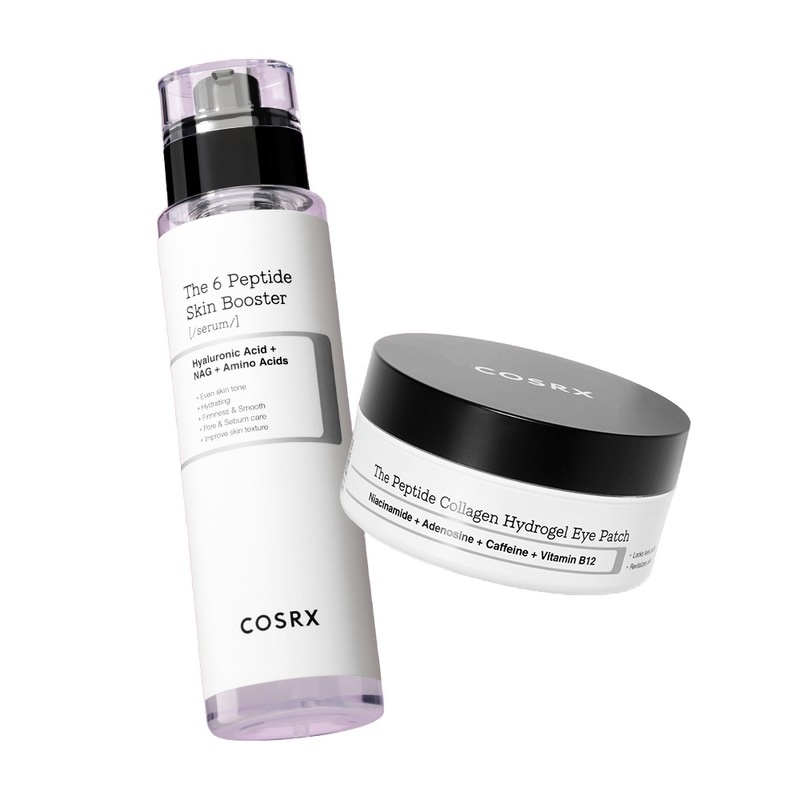 コスアルエックスペプチドコラーゲンハイドロゲルアイパッチブースター2種セット（ペプチドアイパッチ85g + 6ペプチドセラム150ml）