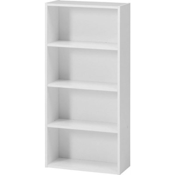 ブルックリン風 BOOK＆DVDラック/マガジンラック ホワイト 幅41.8cm リビング ダイニング