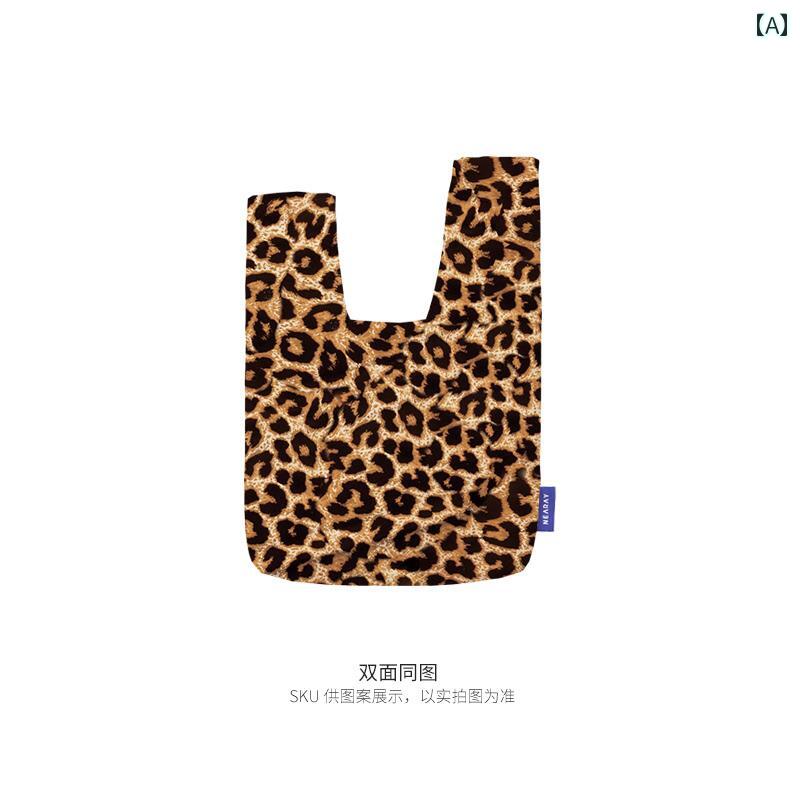 ハンドバッグ レディース 鞄 ヒョウ柄 レオパード キャンバス 小さめ 韓国 おしゃれ カジュアル ファッション