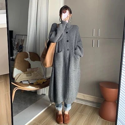 ベーシックニットカシミヤタッチ 秋アウター 長袖ブラウスさらっと羽織るカーディガンニットカーディガ30%までに制限