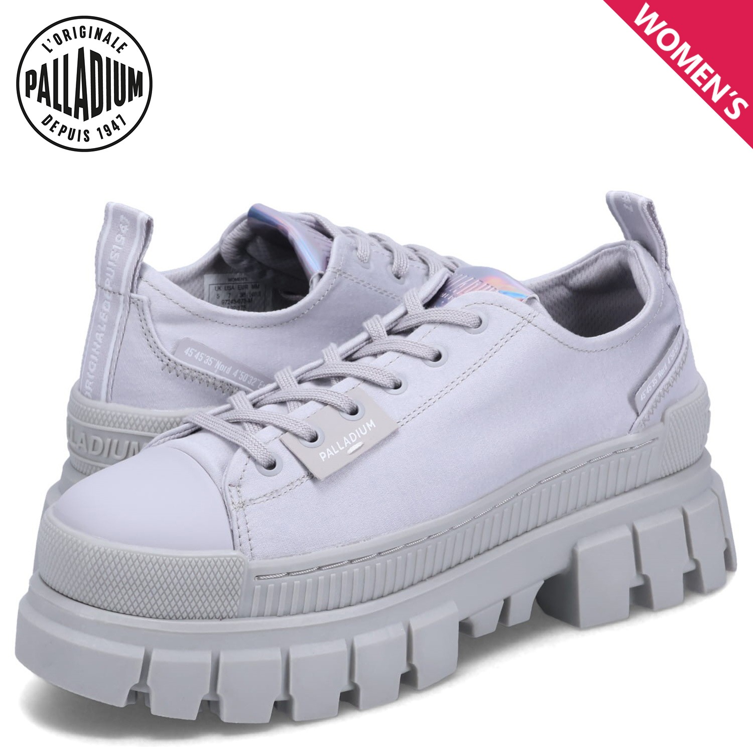 スニーカー レボルト ロー レディース 厚底 グレー 97243-073