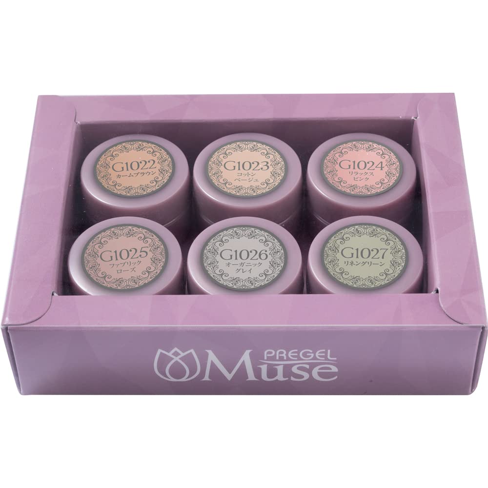プリジェル(PRE GEL) PREGEL Muse カラージェル ナチュラルシリーズ 6色セット