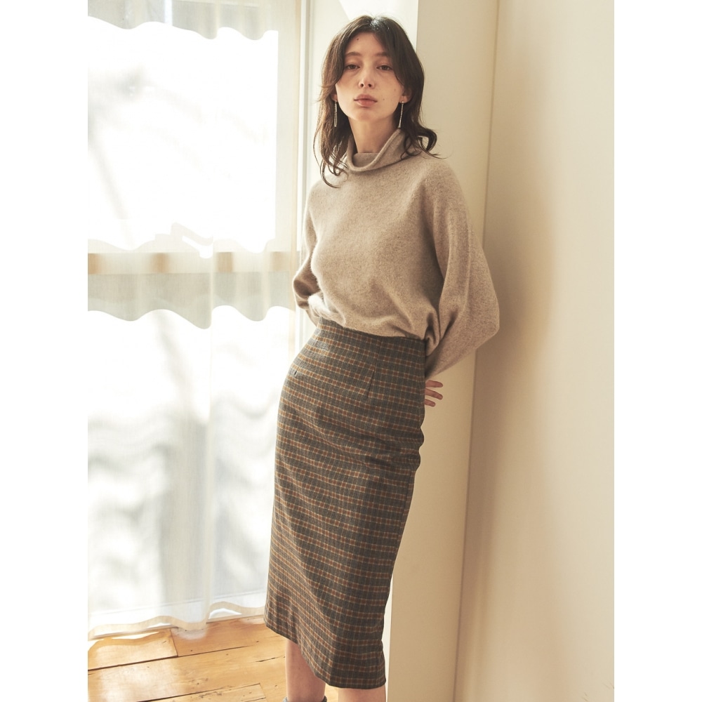 ACUD スリムペンシルスカート CH.グレー