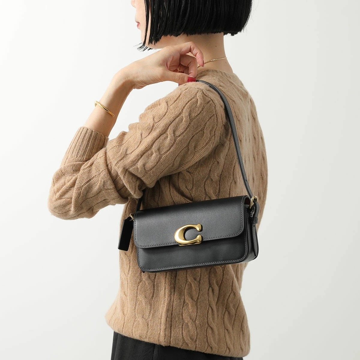 COACH コーチ ショルダーバッグ CAM18 レディース ハンドバッグ クロスボディ レザー ロゴ ミニバッグ ポシェット 鞄 B4/BK/BLACK