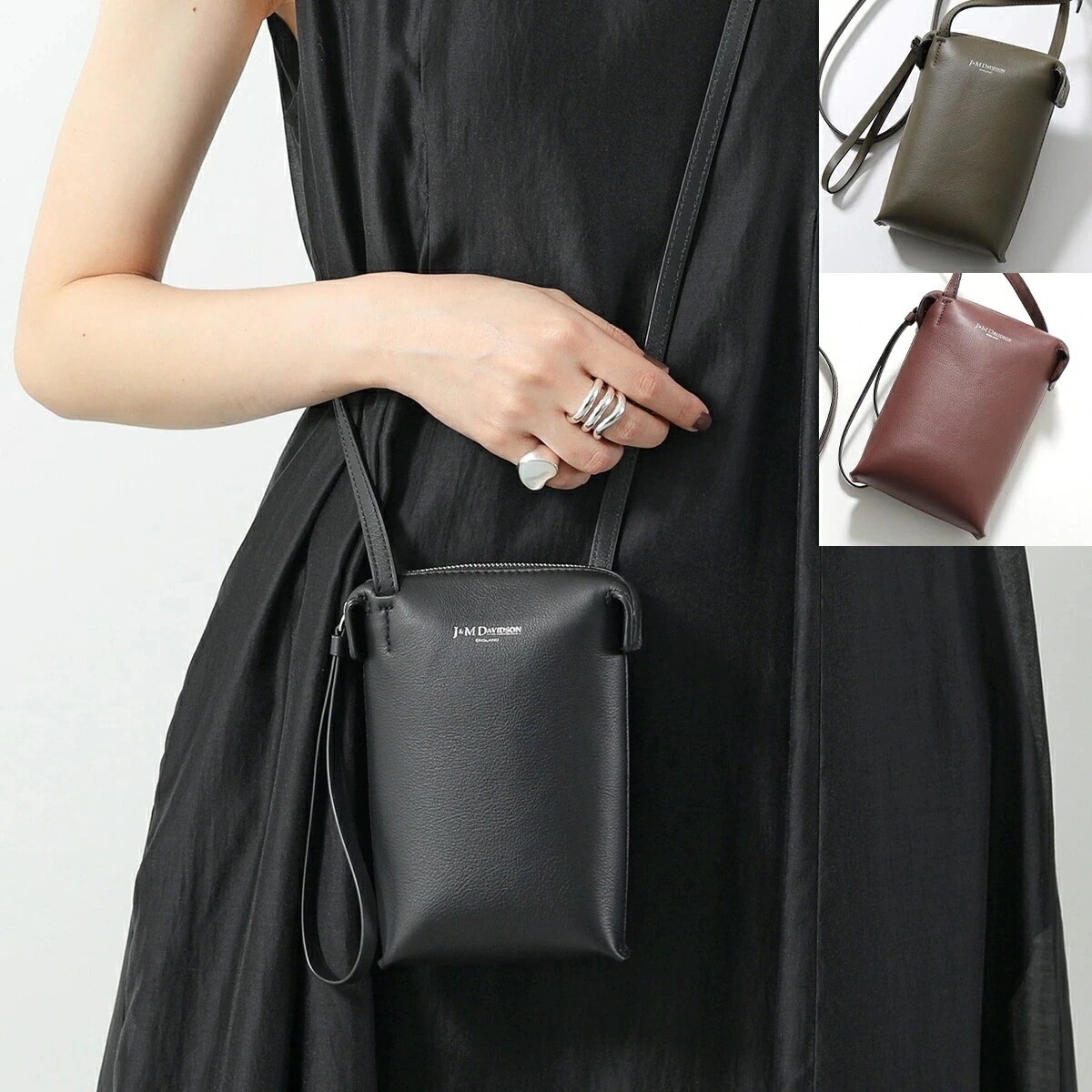 J&M DAVIDSON ショルダーバッグ COLLETTO MINI コレット ミニ LMCL-0XX-SCXX レディース レザー フォンケース ロゴ 鞄 カラー3色