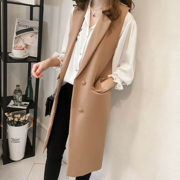 トップス ベスト ジレ ロング丈 袖なし 襟なし Vネック 前開き ポケット かわいい 大人可愛い きれいめ シンプル 大人 上品 おしゃれ かっこいい 大人女子 レトロ こなれ感 ラフ クール メン