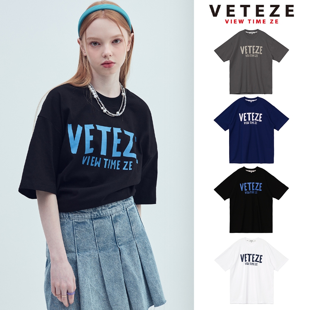 [VETEZE] Drawing Font Half T-shirts
