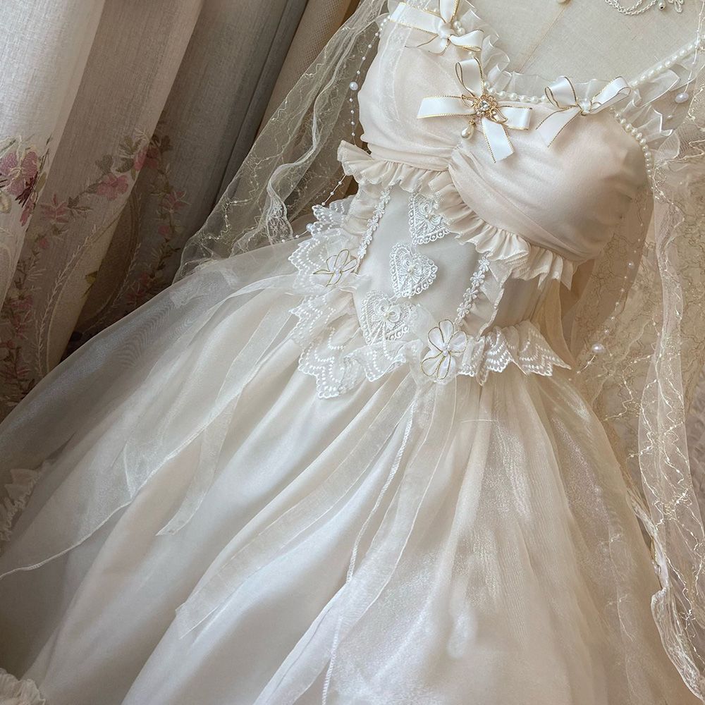 ハロウィン コスプレロリータ コスプレ 2024新作 夏 ロリータ 花嫁 jSK 洋服 キャミソール ワンピース 二点セット