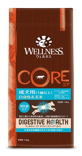 コアダイジェスティブヘルス 消化器ケアドッグフード成犬用(1歳以上)白身魚&玄米1.8KG