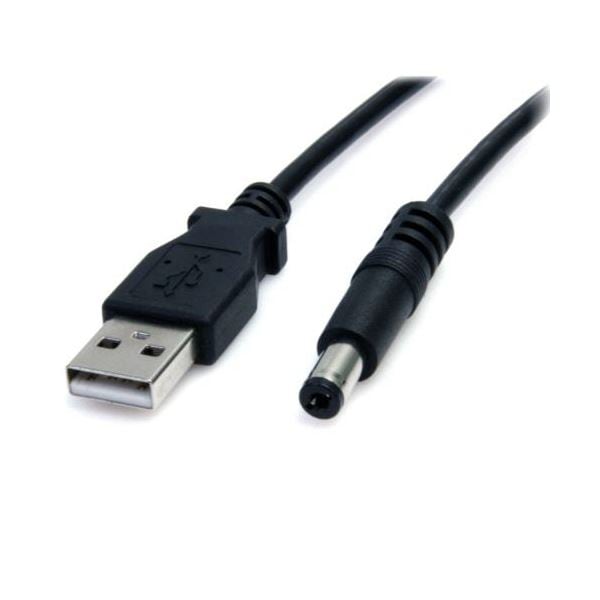 （まとめ） StarTech.com USB-5V DC電源供給ケーブル 2m DCプラグ（外形5.5m／内径2.1mm） ブラックUSB2TYPEM2M 1本 [x3セット]
