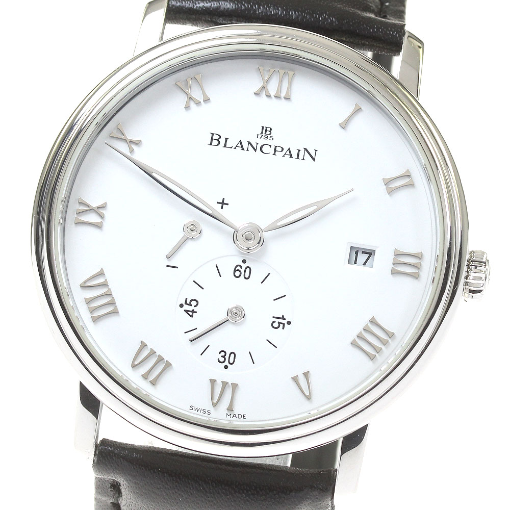 ブランパン Blancpain 6606-1127-55B ヴィルレ ウルトラスリム デイト 自動巻き メンズ 良品 保証書付き_821037【中古】