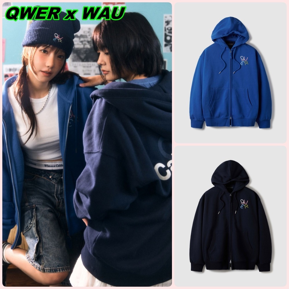 【QWER X WAU】Signature Hood Zip-up / WHMZE4T91U