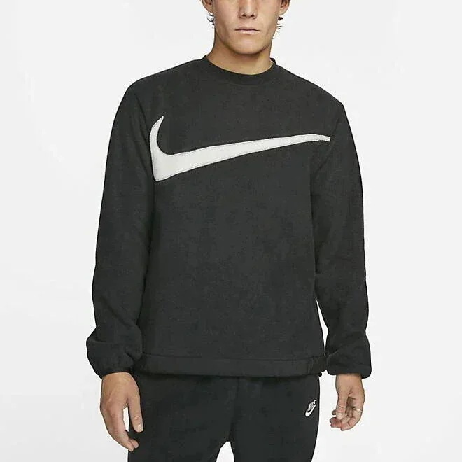 正規品 ウェア クラブ + フリース ウィンタライズド ロングスリーブ クルー ブラック DQ4895 010