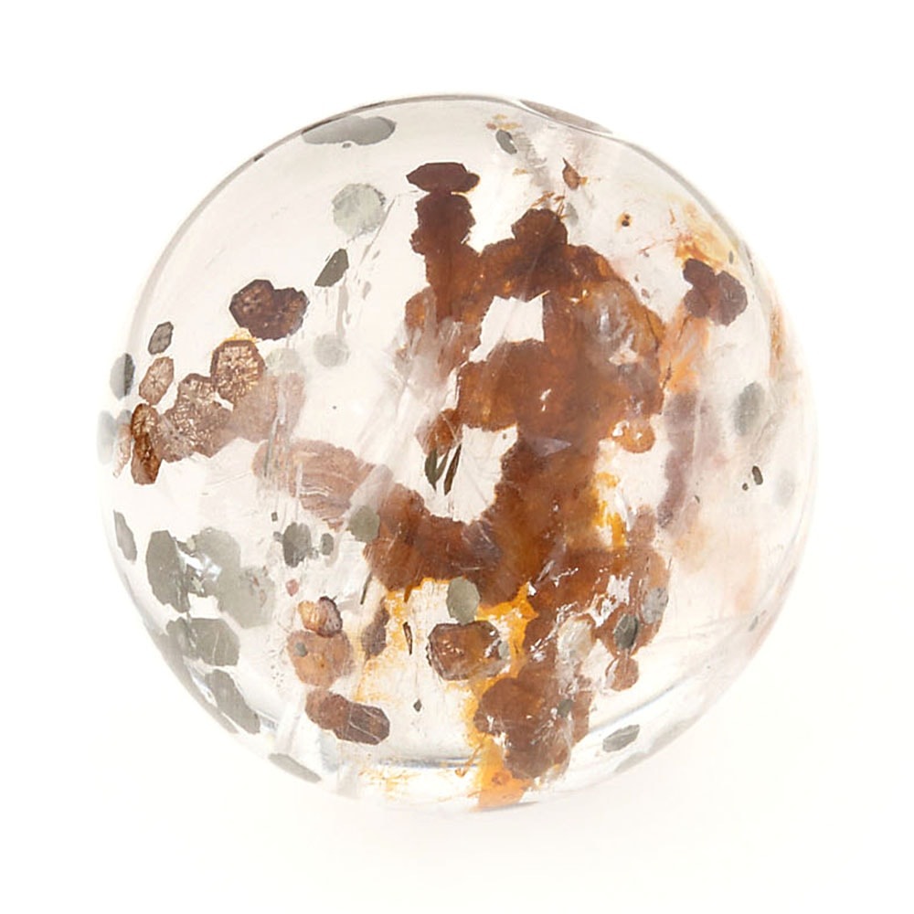 「1点もの 現品」 1粒売り 天然 オーラクォーツ ブラジル産 13mm パワーストーン バラ売り 天然石 パワーストーン ばら売り ビーズ 穴あき 1玉売り アクセサリー パー zz000123-m