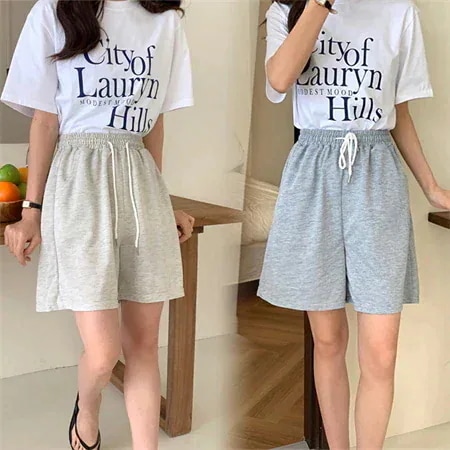 【20点セット】【急速出荷】二枚購入で200円引きカジュアルスウェットハーフパンツウェスト紐配色ショート丈 ウエストゴムレディーススウェットパンツ ショート ハーフパンツ 26,195円