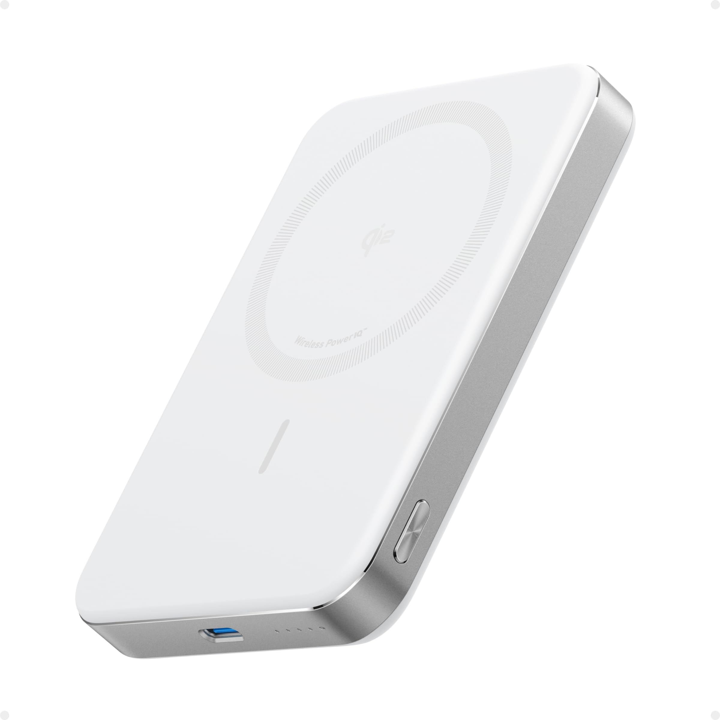 Anker MagGo Power Bank (10000mAh, Slim) Qi2認証 ワイヤレス充電 最大出力15W MagSafe対応 マグネット式ワイヤレス充電対応 コンパクト 薄型 小型