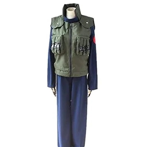工場直販 一部分3日出荷ナルト はたけカカシ コスチューム コスプレ衣装 3点セット サイズ SXXL 男女共通サイズ