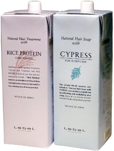 Lebel ルベル ナチュラル ヘアソープ サイプレス 1600ml トリート ライスプロテイン 1600mlセット