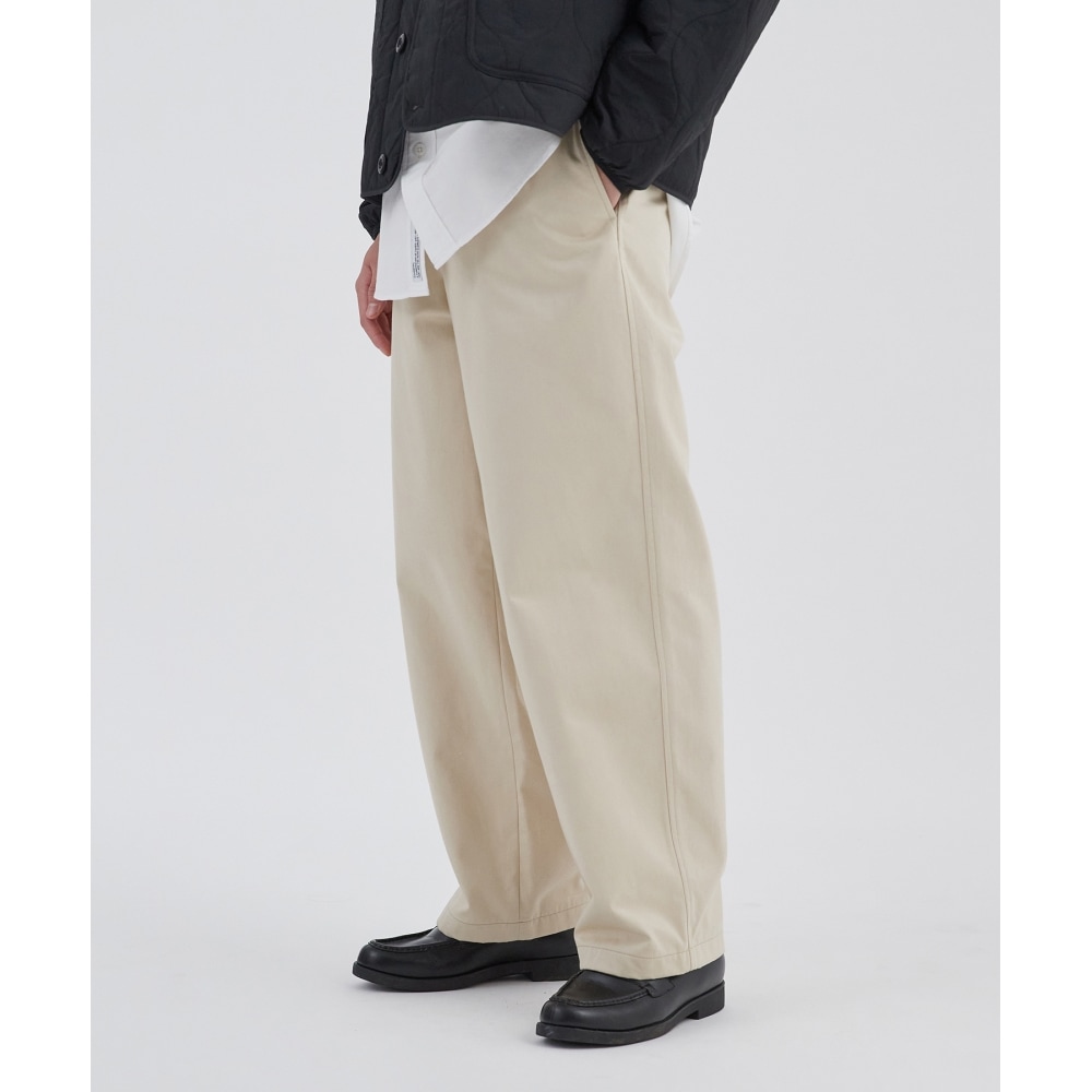 COVERNAT ワイドフィット チノパンツベージュ