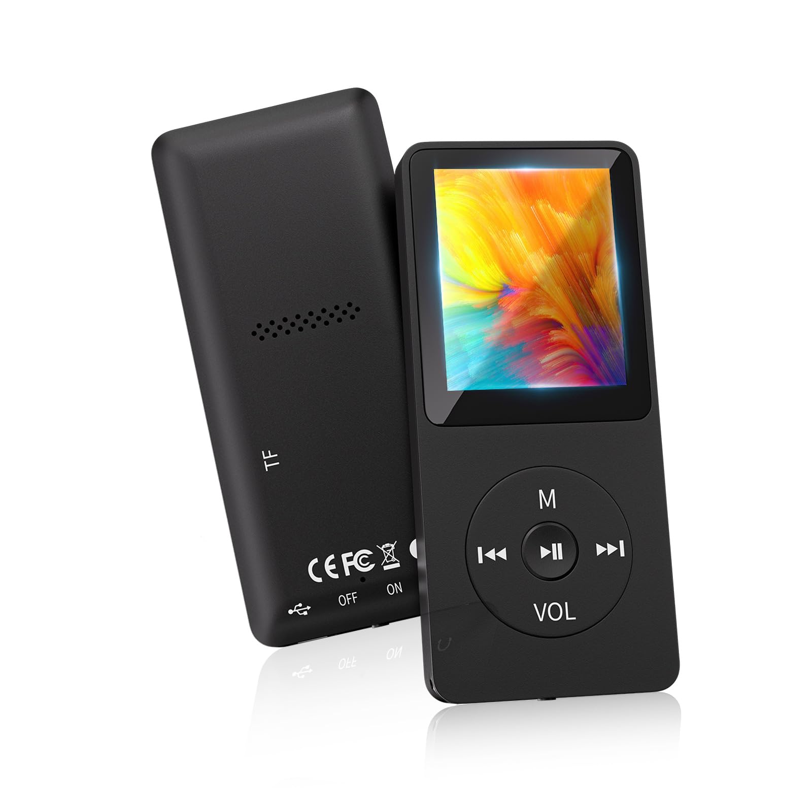 【超軽量26g】HyPour MP3 音楽プレイヤー MP3プレーヤー 32GB内蔵 128GB拡張可能 SDカード対応 スピーカー内蔵 音楽共有 映画鑑賞/写真閲覧/録音/FMラジオ/電子ブック/目