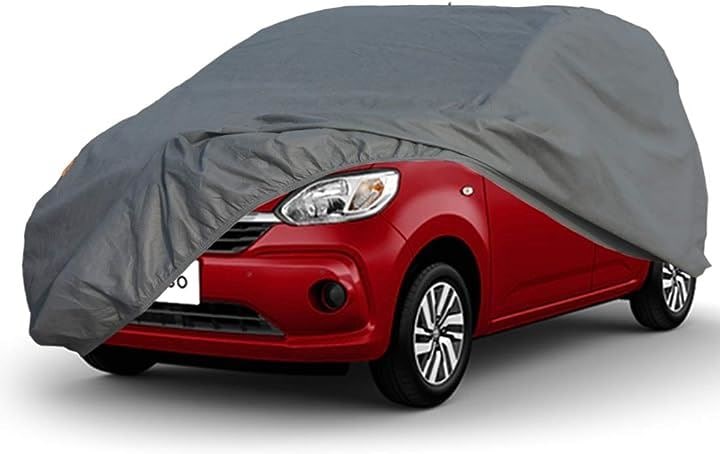 ボディーカバー 裏起毛 車カバー 軽自動車 4層構造 防水防塵防輻射紫外線 四季対応 カーカバー 軽自動車365x170x170 CM (グレー, 365x170x170CM)