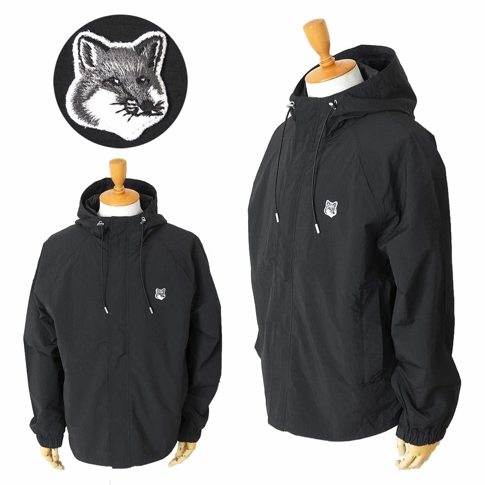 ウィンドブレーカー メンズ LM02228WQ4019 P199 グレイ フォックスヘッド パッチ ジャンパー ジャケット アウター ブラック