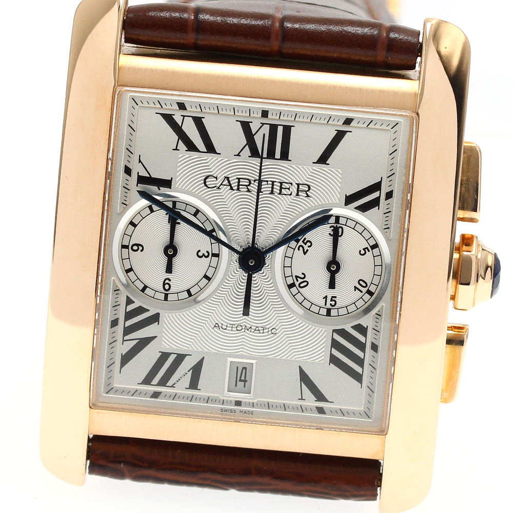 カルティエ CARTIER W5330005 タンクMC クロノグラフ K18PG 自動巻き メンズ 良品 保証書付き_832236【中古】