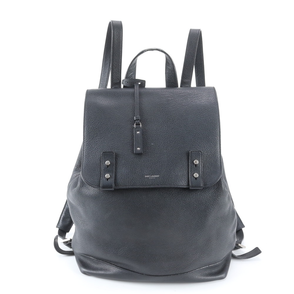 美品 サック ド ジュール レザー リュックサック リュック バックパック ショルダー バッグ ブラック 黒 A4 レディース RWM EE25-9 中古