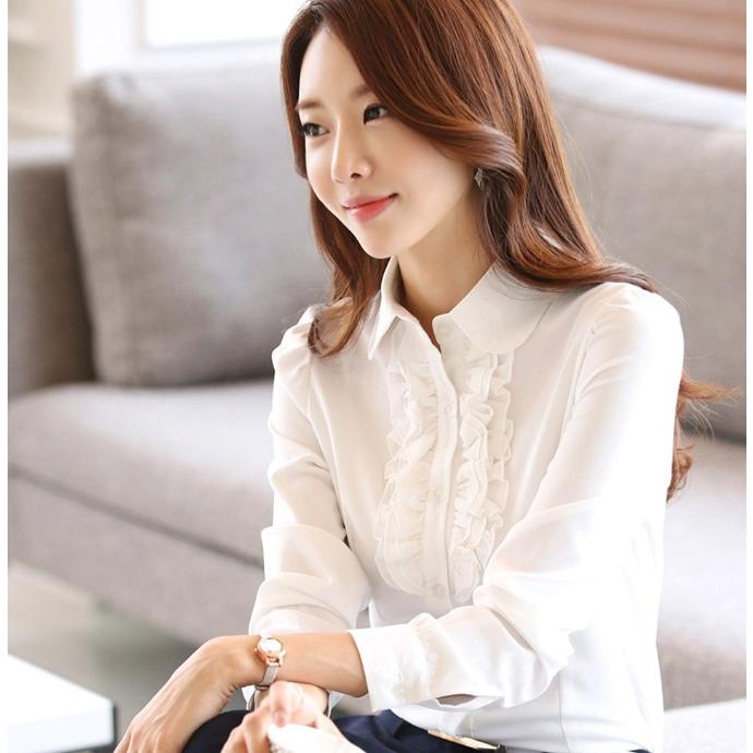 【急速出荷!】【新作入荷】気質 長袖シャツ ブラウス 長袖シャツ レディース フォーマル オフィス 通勤 フリル 入学式 卒業式 ホワイトシャツ きれいめ