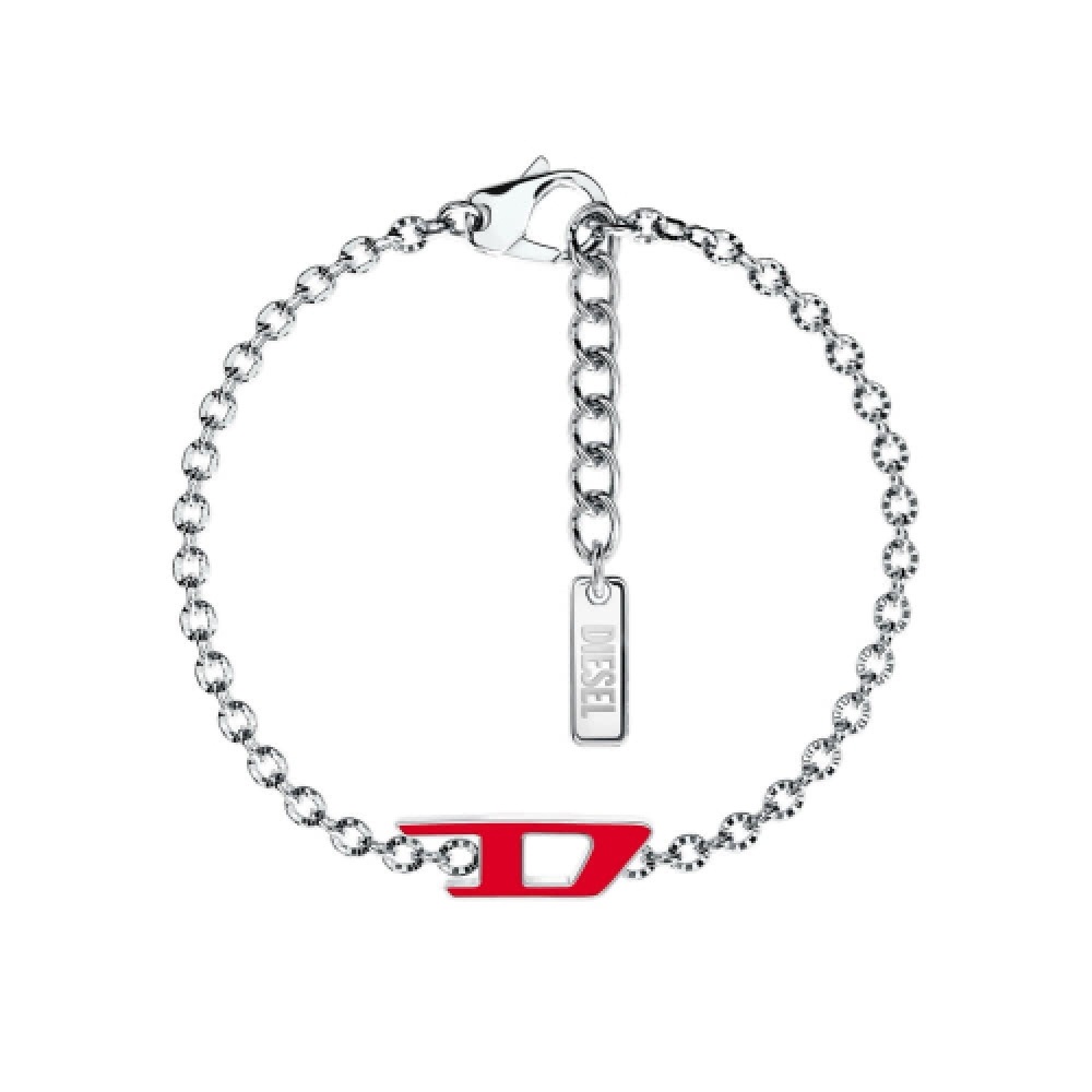 ディーゼルアクセサリー DX1691040 D ロゴチェーンブレスレット
