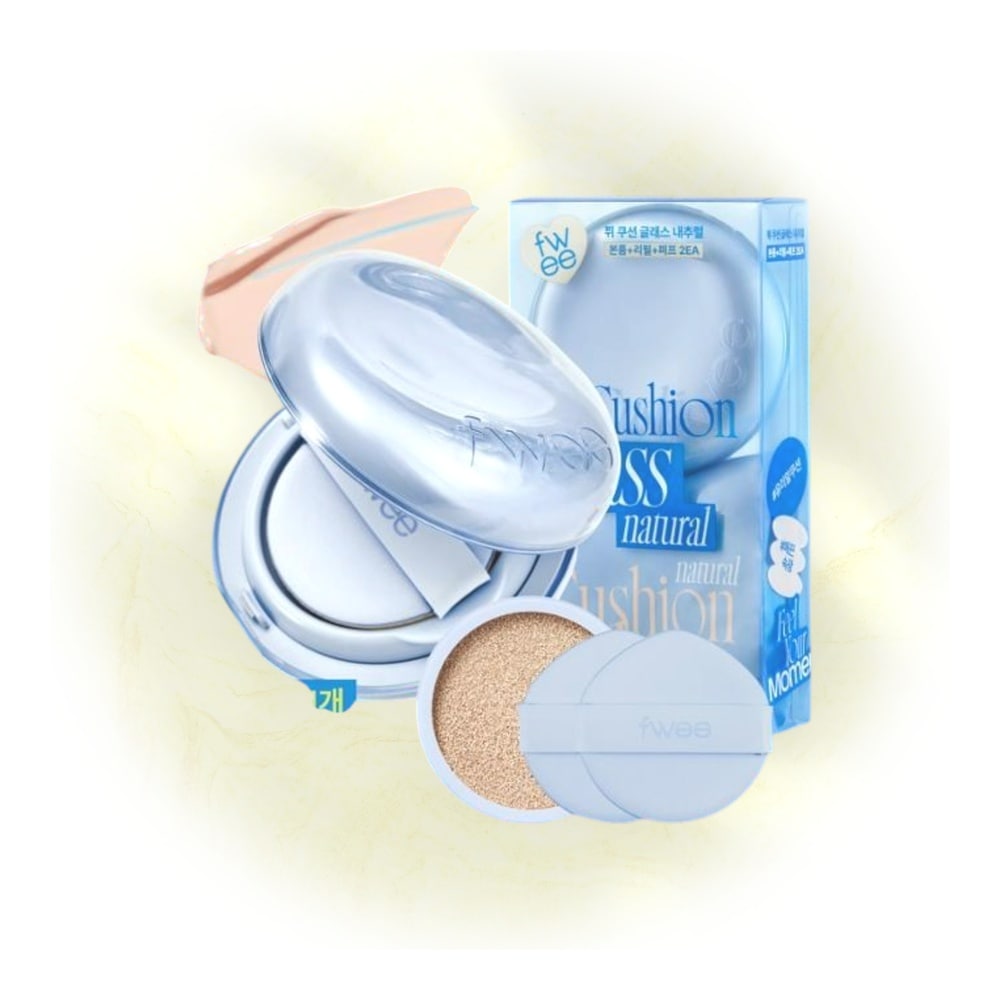 クッション グラス 01 フェア SPF50+ 本品＋リフィル＋パフ2枚 [ガラスツヤメイク効果+カバー力+UVカット]