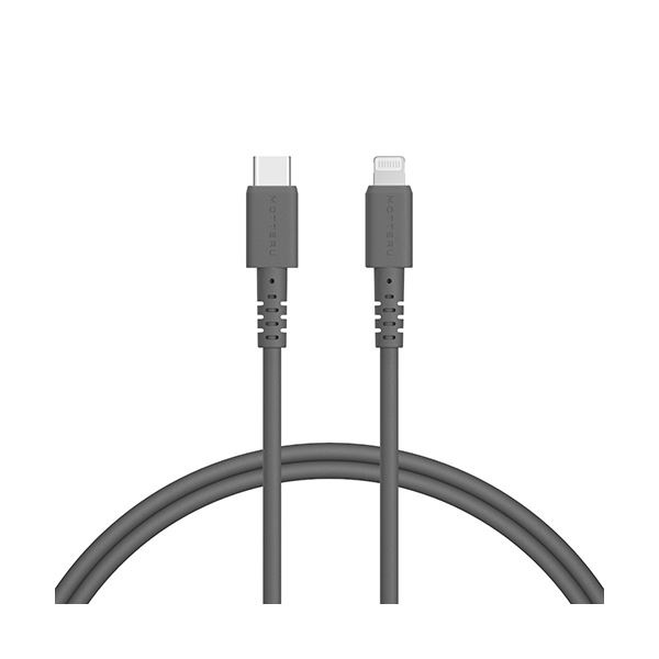 （まとめ） オウルテックMOTTERU C to Lightning シリコンケーブル スモーキーブラック 1m MOT-SCBCLG100-BK1本 [x3セット]