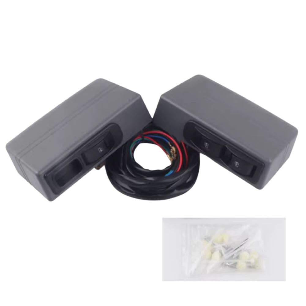 後付パワーウィンドウキット DC12V 汎用 2ドア用 左右セット 手回し窓車対応 軽トラ 商用車 旧車 バン用