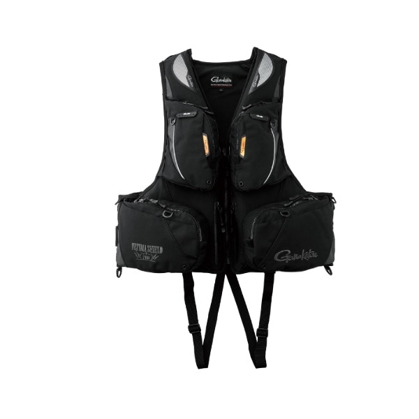 がまかつ ライフジャケット GM2183 アルテマシールドプロ フローティングベスト ブラック/カーボンブラック L