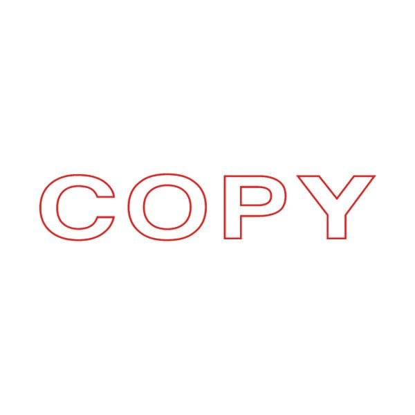 （まとめ） TANOSEE スタンパー 「COPY」赤 1個 (×10セット)