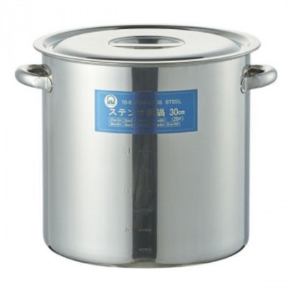 遠藤商事 SA18-8 寸胴鍋(目盛付) 30cm AZV11030