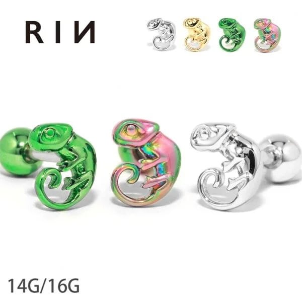 Qoo10] RIN ボディピアス 14G 16G カメレオン